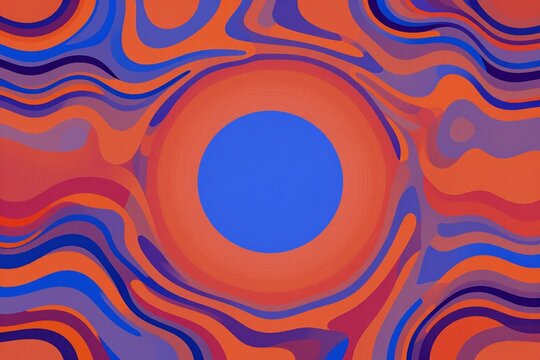 A colorful abstract background with wavy lines and circles
