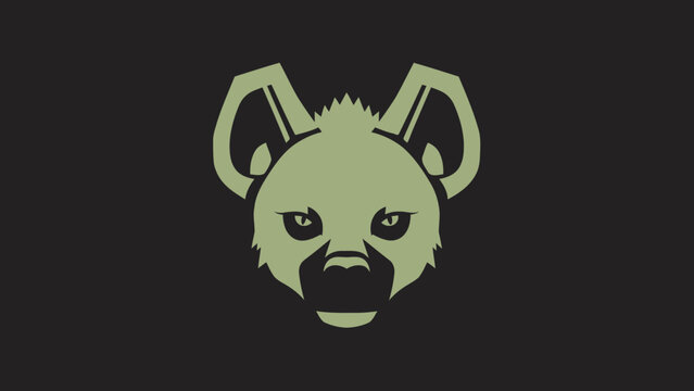 Stylized Hyena Head Logo Design Minimalist.