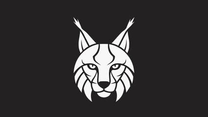 Fototapeta premium Stylized Lynx Head Logo Design Vector Art.