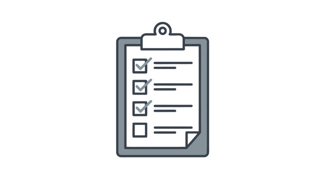 Checklist, clipboard icon, to-do list, task list, vector