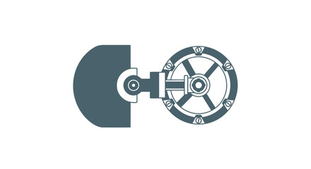 Fototapeta premium Stylized Illustration of a Mechanical Gear System.