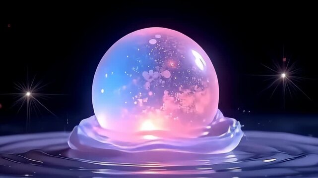 In a breathtaking spiral of wonder, a glowing vitamin orb melts and reforms, exuding soft pastel hues that ripple outward like gentle waves, contrasting sharply with the profound black