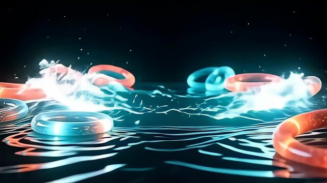 engross yourself inward angstrom breathless tableau where sprinkle vitamin band intertwine inward beat curl inward angstrom brilliant functioning of aquamarine and robust coral, liberate