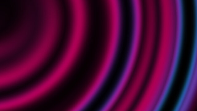Blurred glowing concentric rings radiating across a dark background. Vibrant neon magenta and blue light waves. Minimalist energetic digital wallpaper. Abstract radial gradient. 