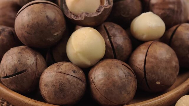 Macadamia nuts both in-shell and shelled