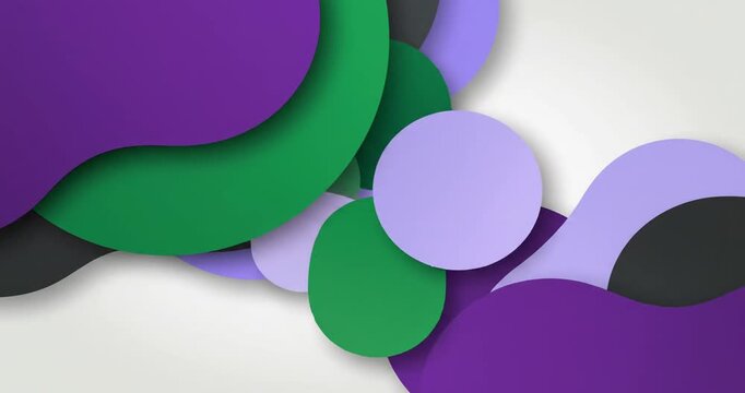 Abstract composition of colorful overlapping circles on a soft background with smooth curves