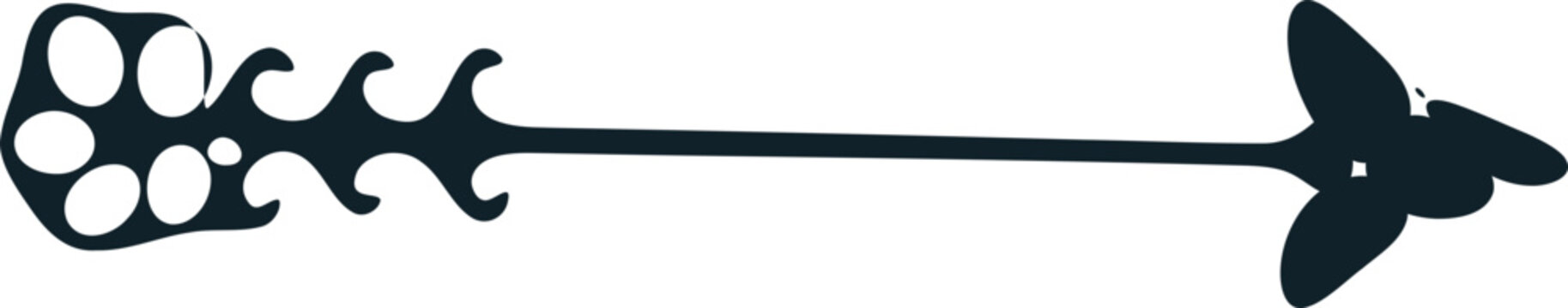 Black vector knuckleduster with spikes