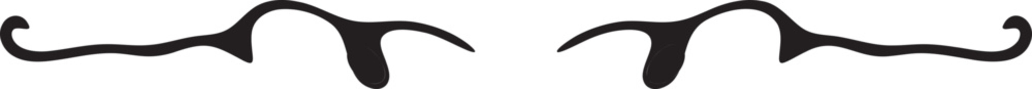 Set of 2 abstract eyebrow vector icons