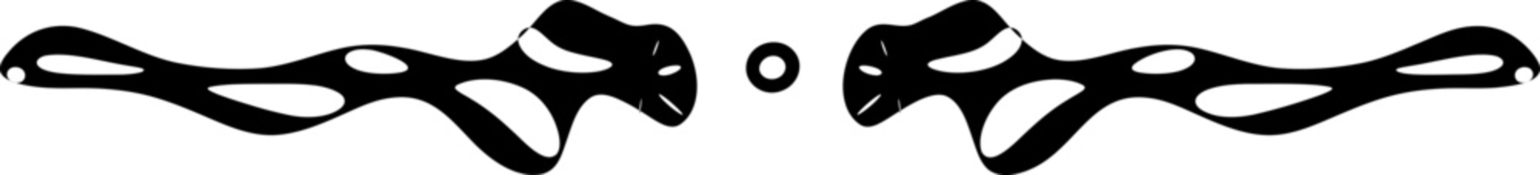 Set of 2 abstract vector divider elements