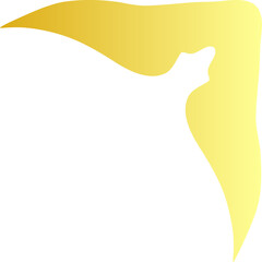 Vector silhouette of a cat in yellow gradient © xadartstudio