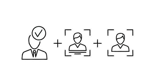 User identification and verification process illustration.