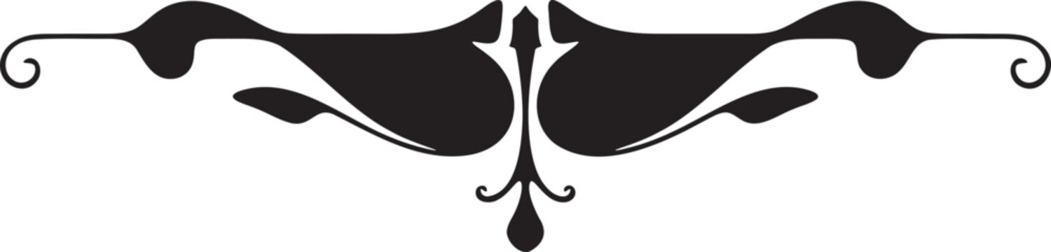 Black damask border vector design element