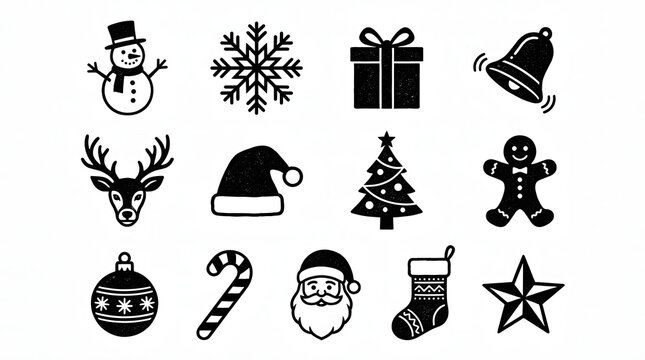 A collection of various icons representing different professions and activities