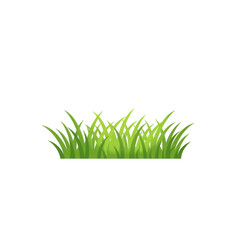 Fototapeta premium Small clump of cartoon-style green grass rendered on a black background, bright and stylized