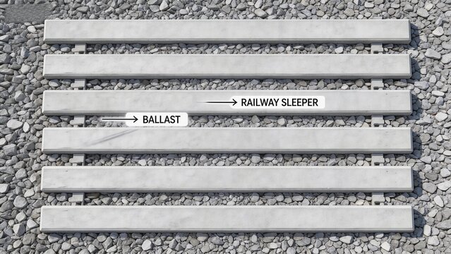 Railway track components and ballast