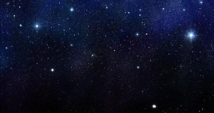 星が降るキラキラ背景動画 手描き星空