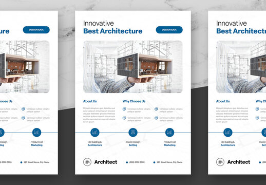 Blue Black Architecture Flyer