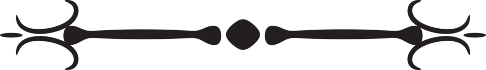 Vector ornamental divider line, black decorative border
