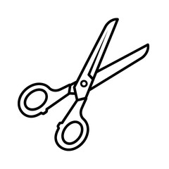 Classic pair of black-handled scissors with open blades