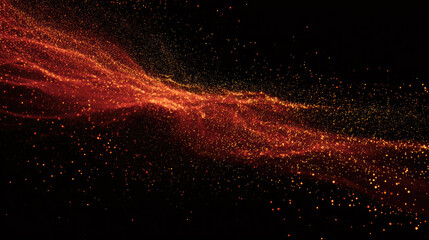 Abstract smooth red gradient background with noise effect concept. Vibrant particles create a dynamic flowing abstract design.