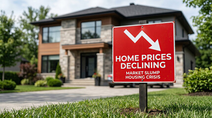 Real Estate Market Decline Concept