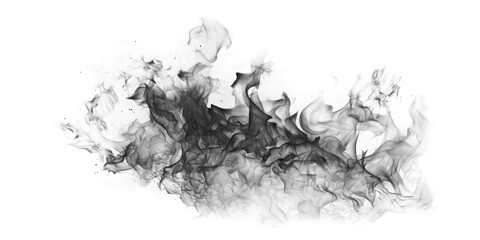 Cinematic white smoke overlay on black background with ethereal vapor mist and swirling steam for creative design assets © Official Design