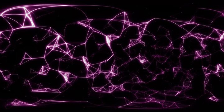 Abstract pink light with particles visual effects for 360 VR video.(loopable)