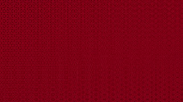 Elegant deep red video pattern with repeating star geometry, precise symmetry and rhythmic pulsing motion, subtle structural shifts creating depth and minimal visual flow, seamless loop