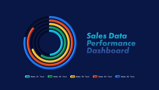 Modern Circular Data Dashboard Infographic