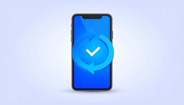 Smartphone with update icon