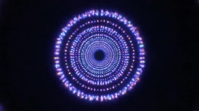 Futuristic Christmas Tree Light Tunnel - VJ Loop Motion Background, Christmas background, vj loop