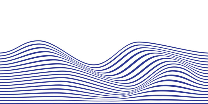 simple blue sea wave line pattern for banner poster background.