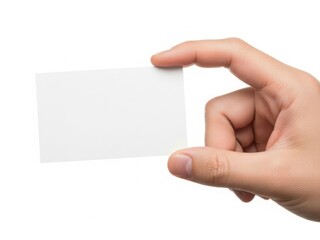 Obraz premium Hand holding blank transparent card