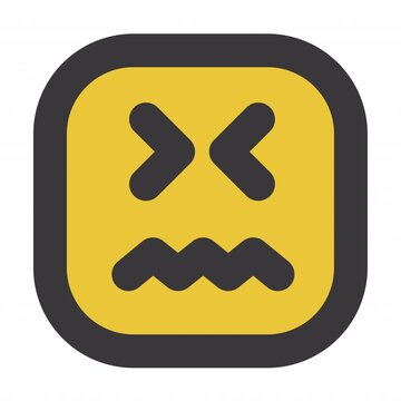Confounded animation icon for social media, presentations, videos, websites. Alpha Channel