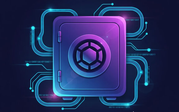 Digital Vault Secure Data Protection Cryptocurrency Storage Concept