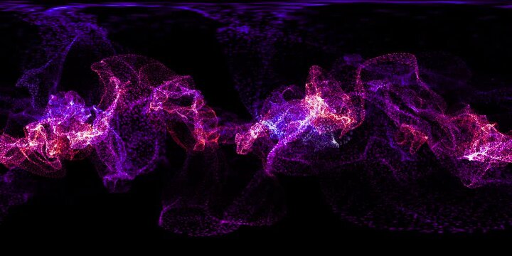 Nebula Space Particle Background 02 pink &ndash; 360&deg; VR Seamless Loop