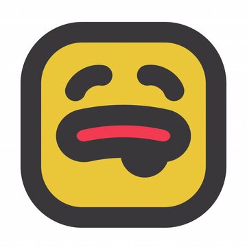 Drooling animation icon for social media, presentations, videos, websites. Alpha Channel