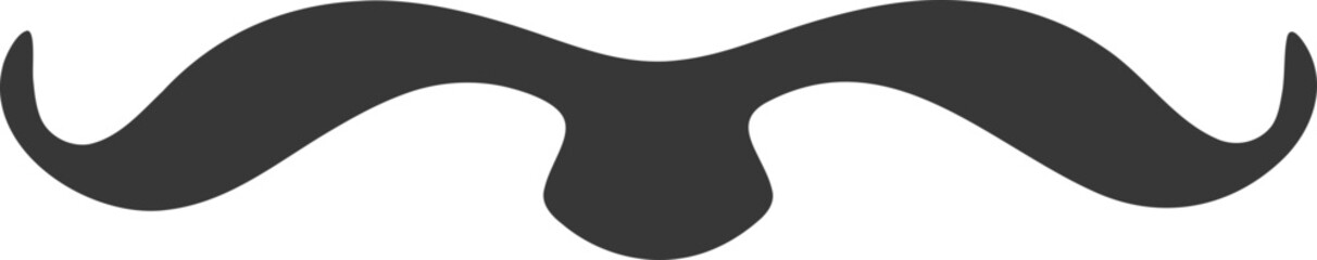 Vector mustache silhouette icon