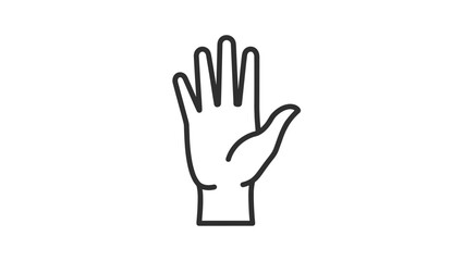 Obraz premium Open hand with palm facing outwards, symbolizing a stop gesture, welcome, interaction, or displaying something.