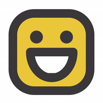 Happy animation icon for social media, presentations, videos, websites. Alpha Channel