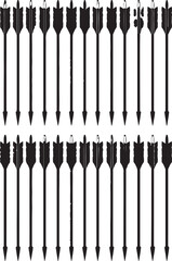 A collection of various arrows displayed in a neat and organized manner.