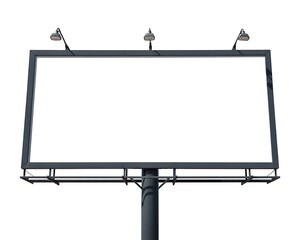 Obraz premium Empty billboard against a white background ready for advertising