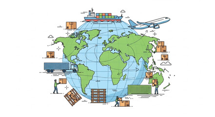 Global Shipping Containers Map.