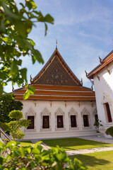 Bangkok city traffic and urban skyline in Thailand