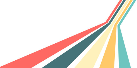 vintage style 70s perspective retro line background design