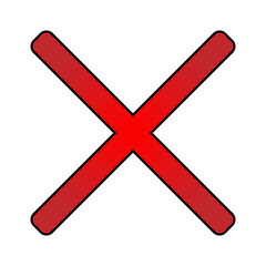 Obraz premium red close icon design picture