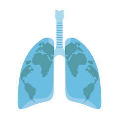 Obraz premium Global Health Lungs Icon