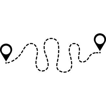 Journey's Path: A stylized dotted line guides the viewer from a starting point to a destination, evoking the essence of travel and exploration.