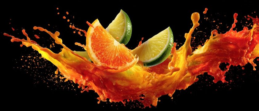Cinco de mayo Citrus Burst: Orange and Lime Splash