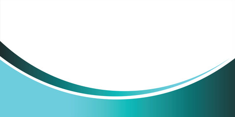 Obraz premium Smooth teal gradient wave with curved lines and ample white space, ideal for corporate banners, presentations, websites, and marketing materials. Clean, modern design conveying professionalism, 